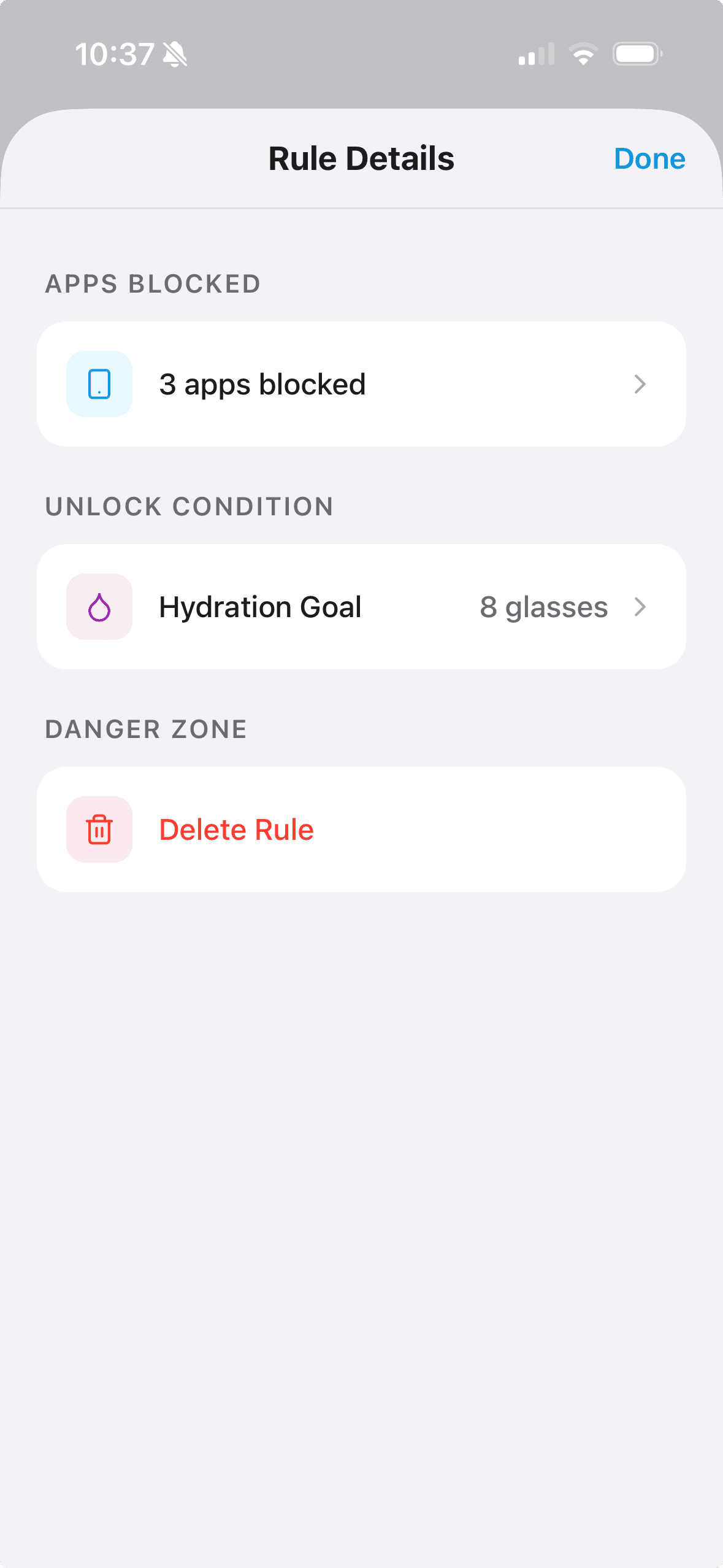 WaterLock App Screenshot 2